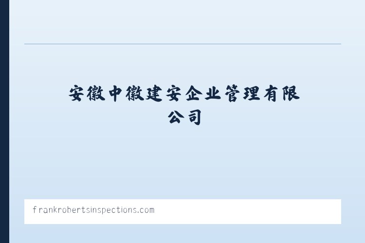 安徽中徽建安企业管理有限公司 列表图