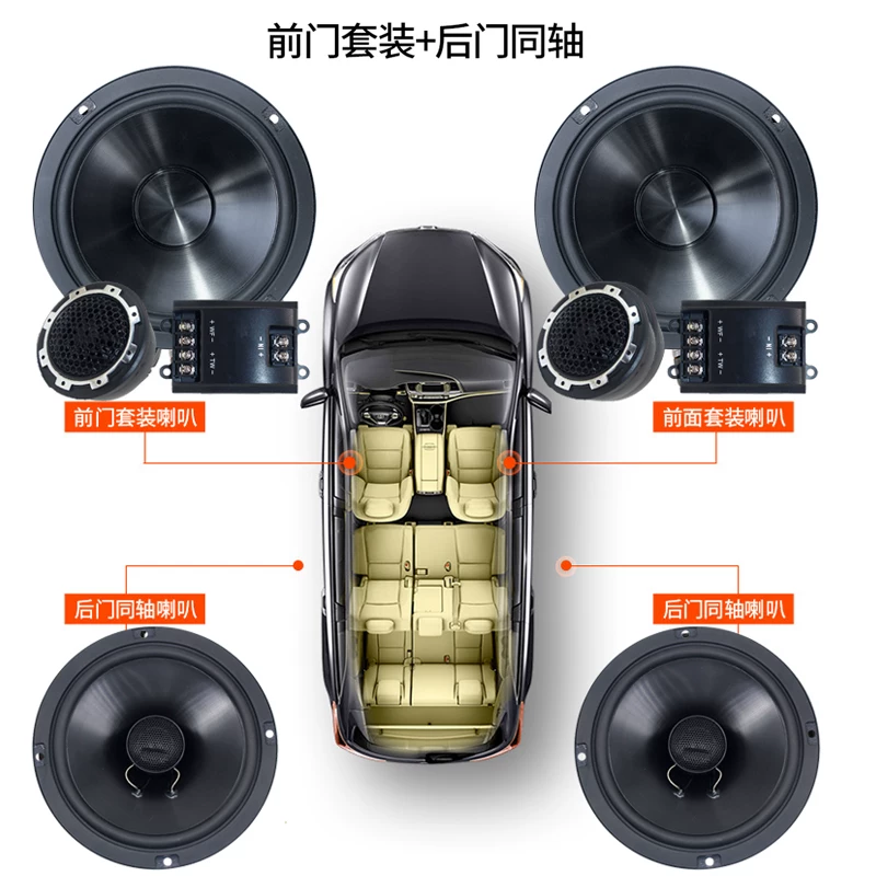 超值购汽车音响喇叭改装套装6.5寸同轴高音头超重低音炮车载安装 超值购汽车音响喇叭改装套装6.5寸同轴高音头超重低音炮车载安装